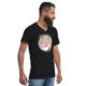 Kurzärmeliges Unisex-T-Shirt mit V-Ausschnitt – Bild 6